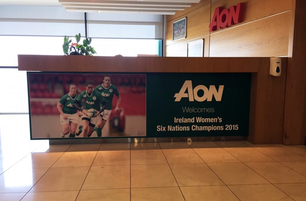 Eye-Catching PVC Banners for AON’s Rugby Sponsorship