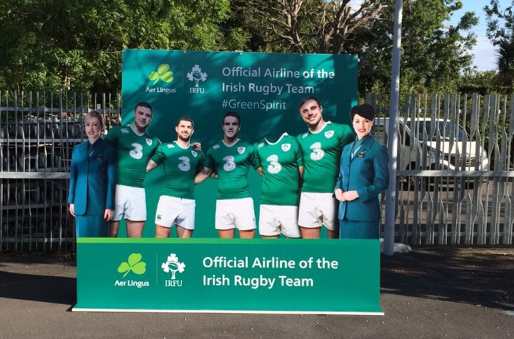 Brilliant Aer Lingus Rugby Free Standing Cutout!